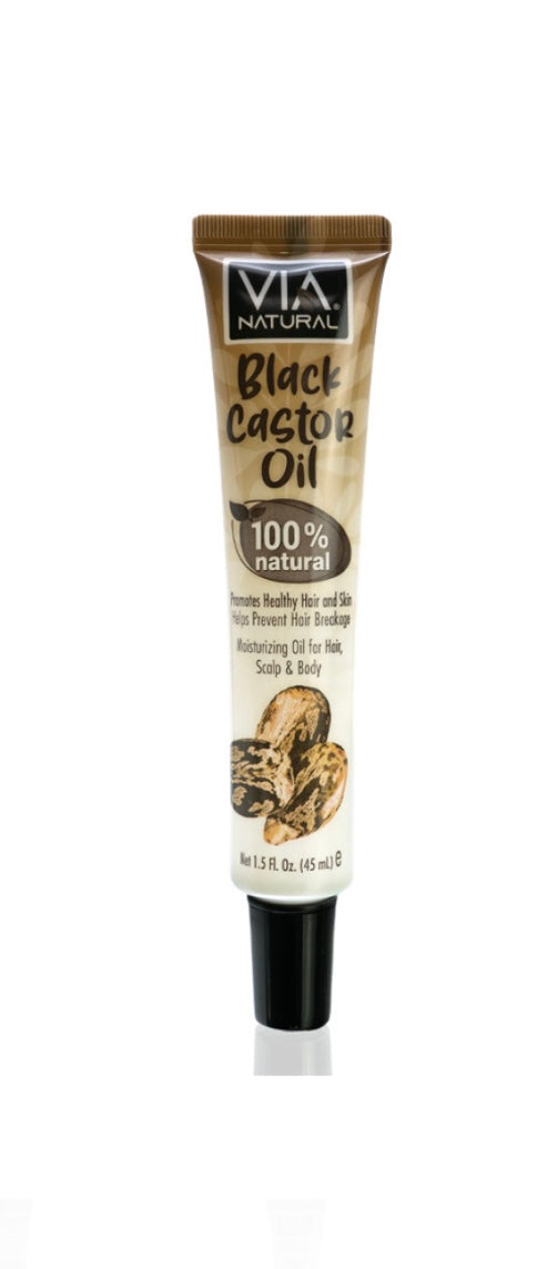 Via  Naturals 1.5oz Black Castor Oil