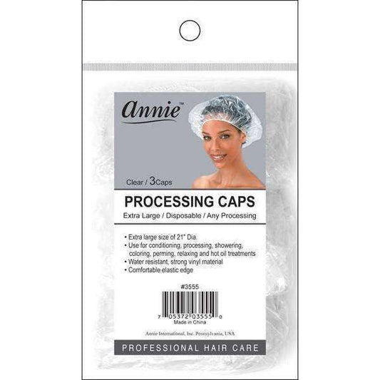 Annie Processing Caps XL 3pc Clear