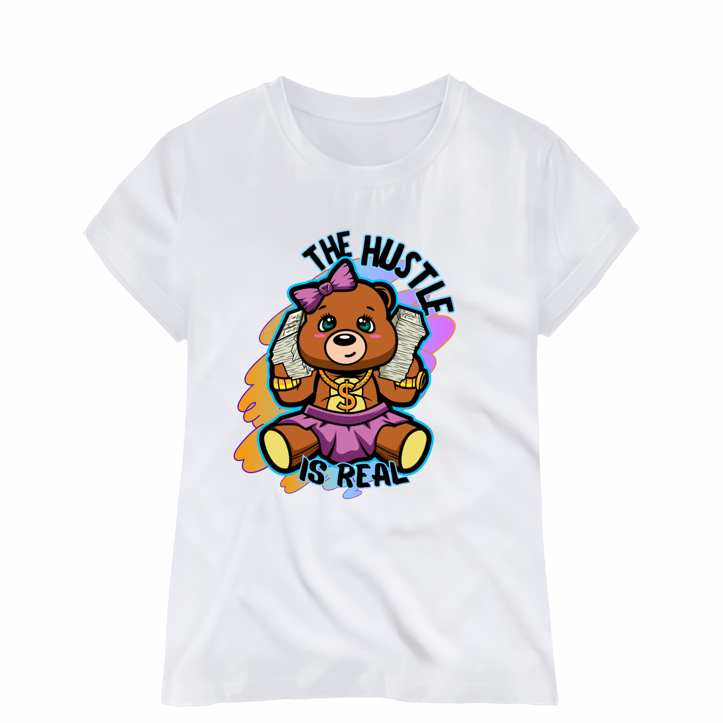 Jui-Cee Culture The Hustle is Real Short Sleeve Graphic T-Shirt