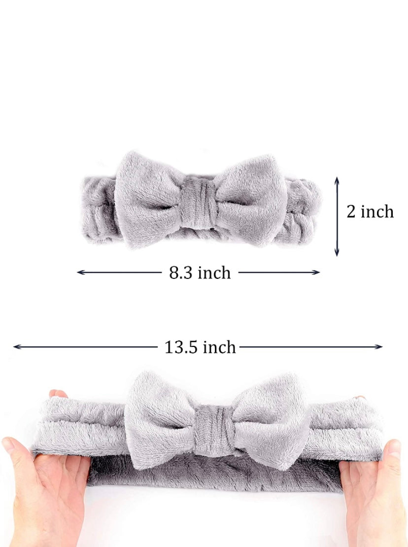 Microfiber Bowtie Headband Facial Makeup Headband Wash Spa Yoga