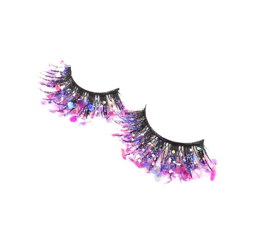5D Mink Purple Glitter Sequin Strip Eyelash