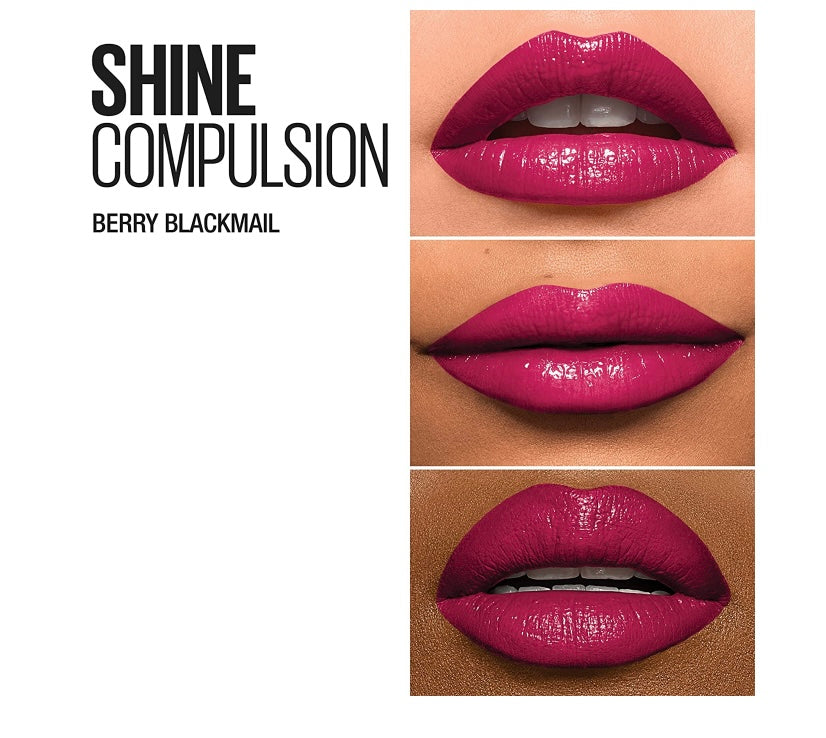 MAYBELLINE SHINE COMPULSION LIPSTICK - BERRY BLACKMAIL