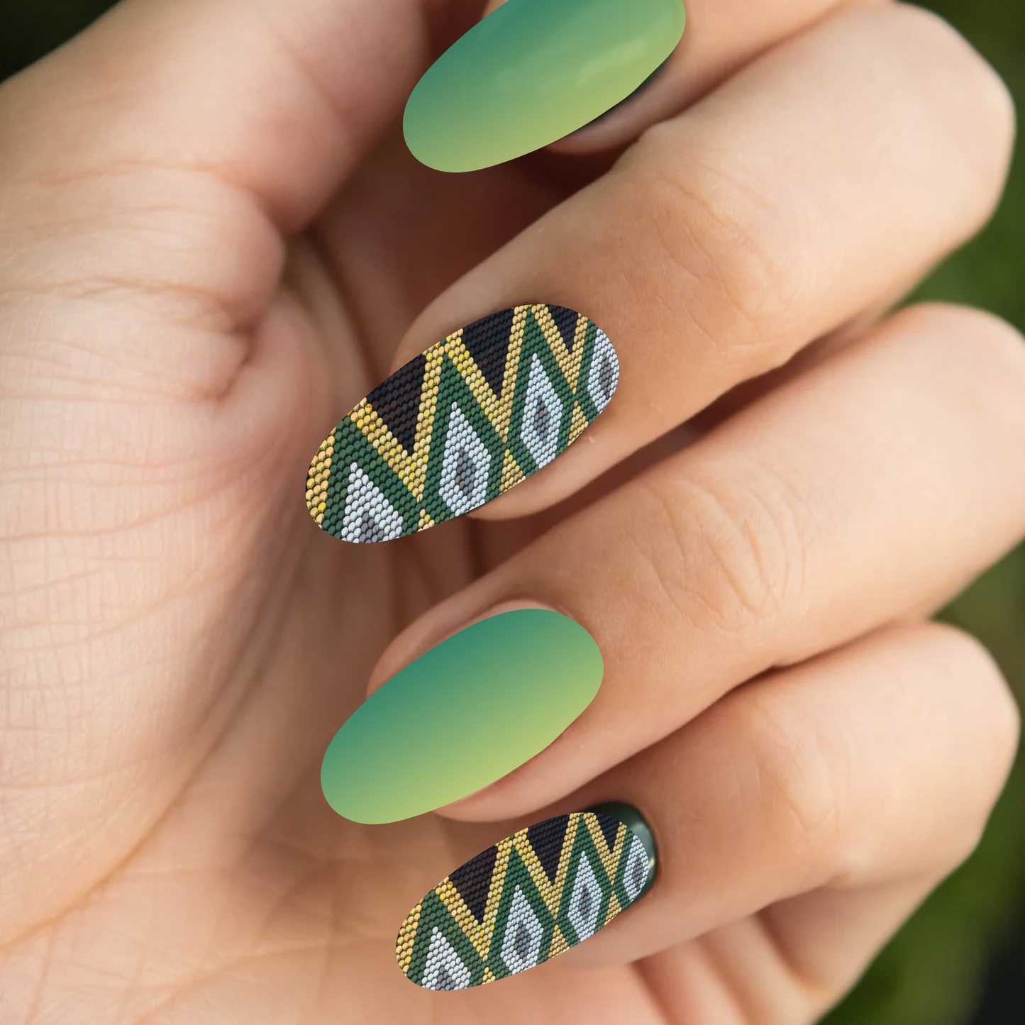 Embrace African Culture with Afrocentric Water Slide Nail Wraps, Nail Art