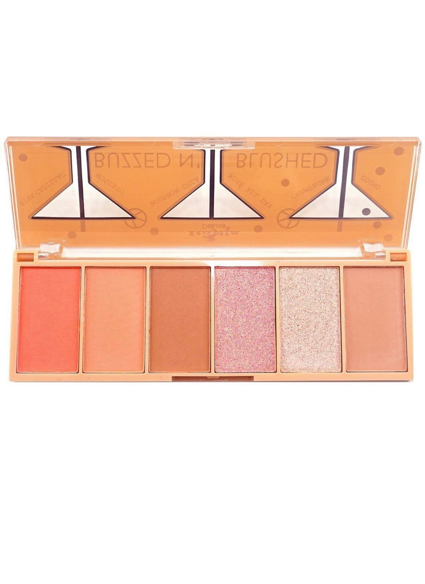 Italia Deluxe Buzzed N Blushed-Blush &Highlighter Pallette