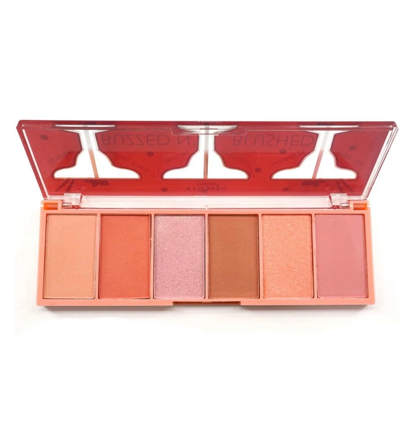 Italia Deluxe Buzzed N Blushed-Blush &Highlighter Pallette