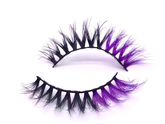 Purple  Ombre Mink Strip Eyelash