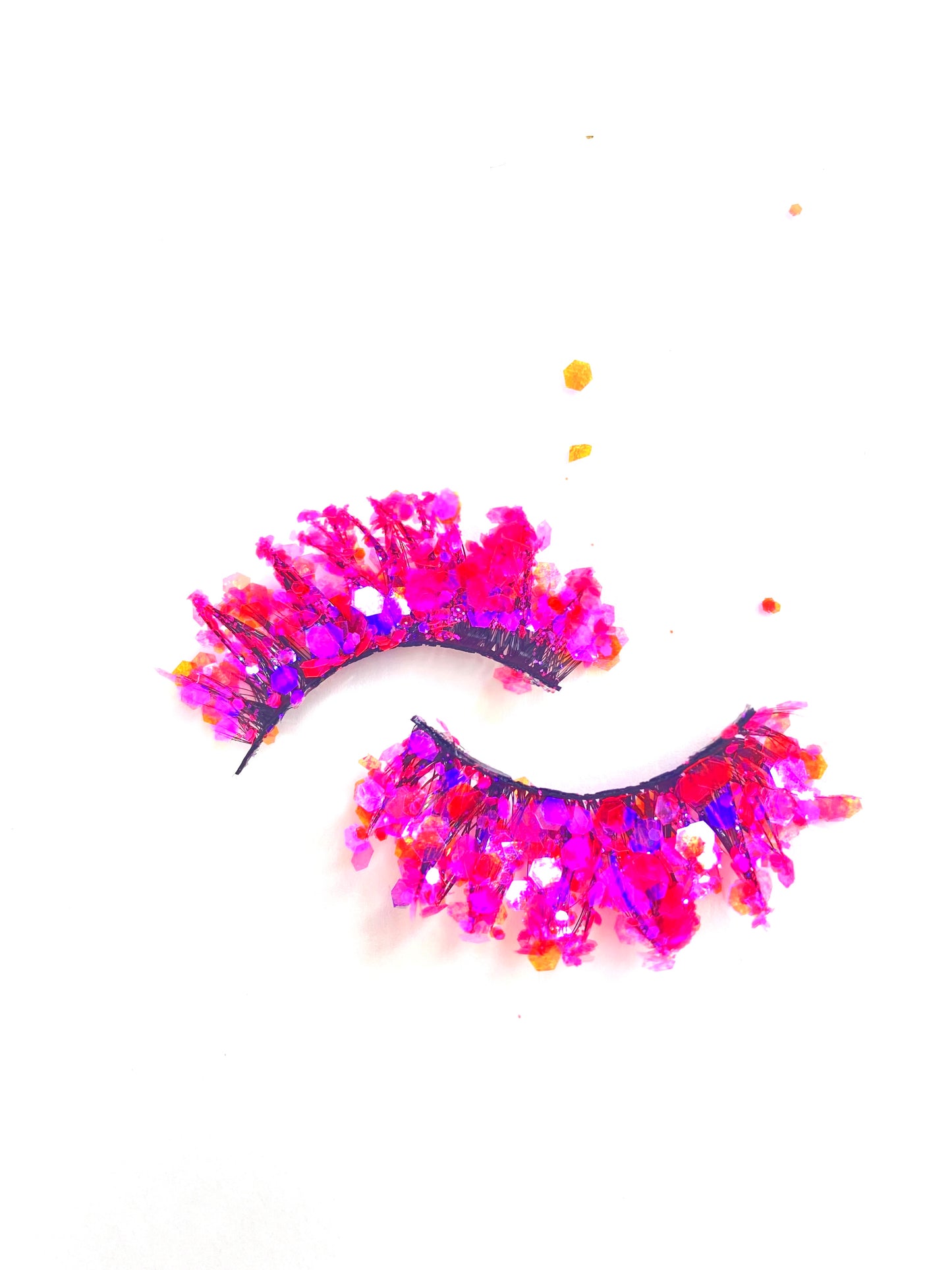 5D Mink Pink Glitter Sequin Strip Eyelash