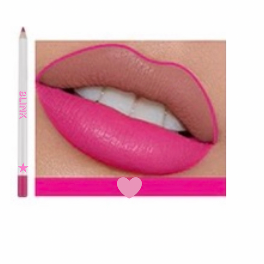 Pink Lip Liner on Model