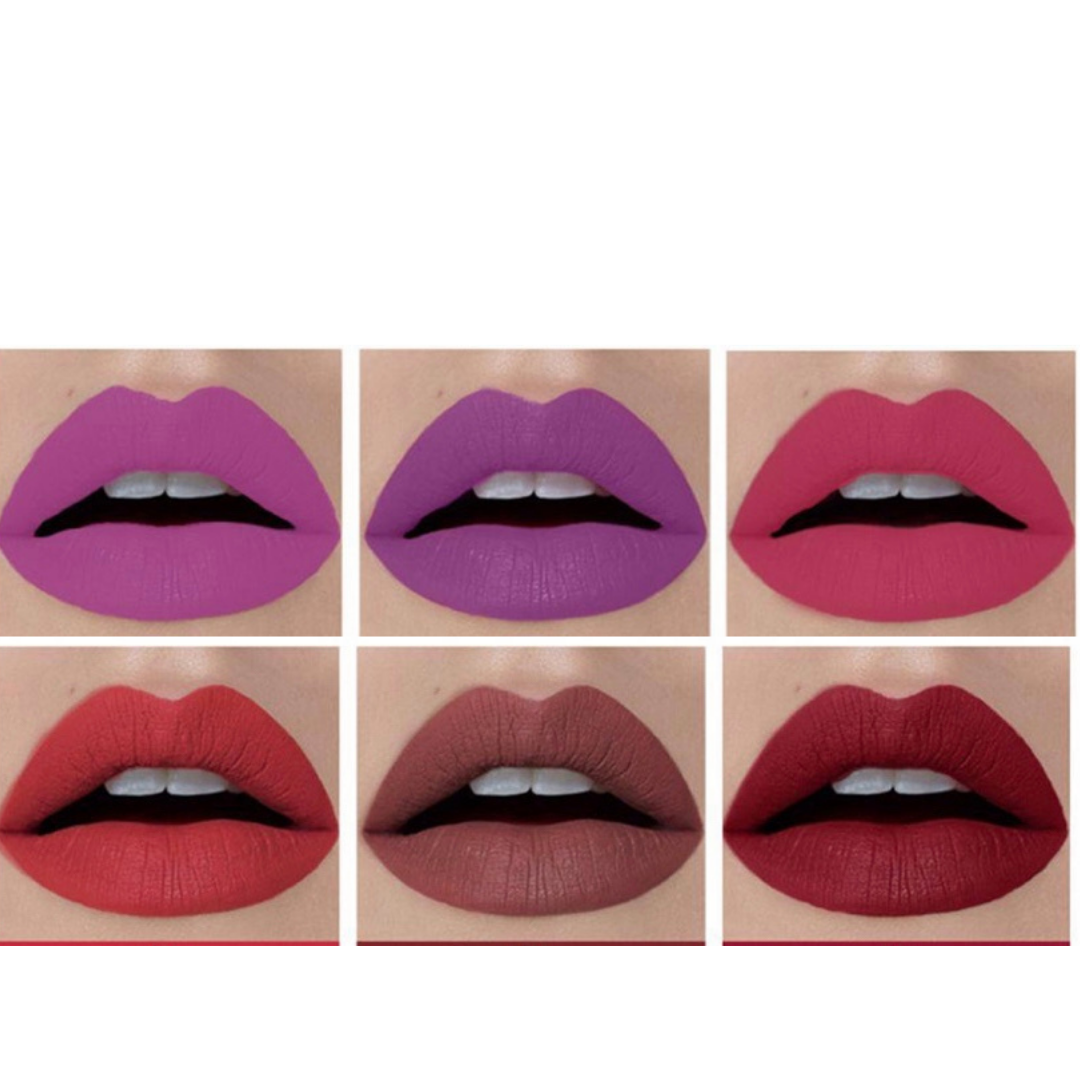 Matte Liquid Lipstick Lip Gloss Set on Model