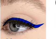 Blue Waterproof Liquid Eyeliner on Model